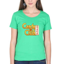 Load image into Gallery viewer, Candy Crush T-Shirt for Women-XS(32 Inches)-Flag Green-Ektarfa.online
