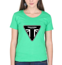 Load image into Gallery viewer, Triumph T-Shirt for Women-XS(32 Inches)-flag green-Ektarfa.online
