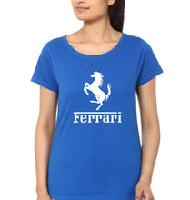 Load image into Gallery viewer, Ferrari F1 T-Shirt for Women-XS(32 Inches)-Royal Blue-Ektarfa.online
