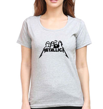 Load image into Gallery viewer, Metallica T-Shirt for Women-XS(32 Inches)-Grey Melange-Ektarfa.online
