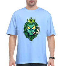 Load image into Gallery viewer, Weed Monster Oversized T-Shirt for Men-Baby Blue-Ektarfa.online
