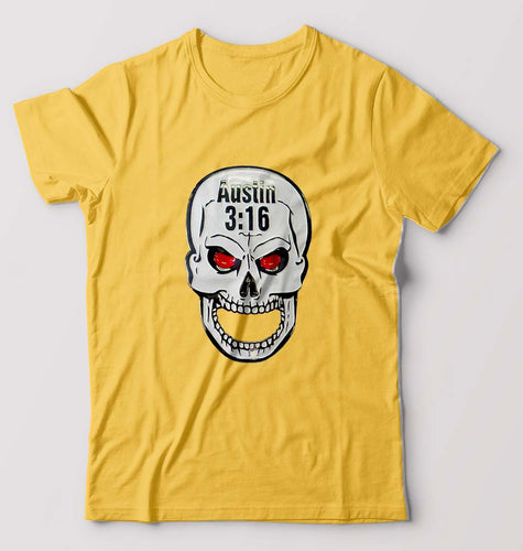 Stone Cold Steve Austin (WWE) T-Shirt for Men-Golden Yellow-Ektarfa.online