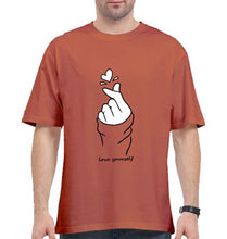 Load image into Gallery viewer, Love Yourself Oversized T-Shirt for Men-Coral-Ektarfa.online
