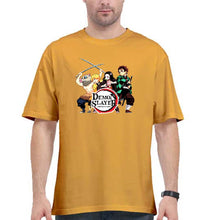 Load image into Gallery viewer, Demon Slayer Oversized T-Shirt for Men-Golden Yellow-Ektarfa.online
