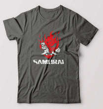 Load image into Gallery viewer, Cyberpunk Samurai T-Shirt for Men-S(38 Inches)-Charcoal-Ektarfa.online
