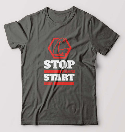 Gym T-Shirt for Men-Charcoal-Ektarfa.online