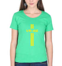 Load image into Gallery viewer, Valentino Rossi(VR 46) T-Shirt for Women-XS(32 Inches)-Flag Green-Ektarfa.online
