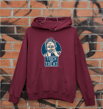 Load image into Gallery viewer, Trick or Treat Unisex Hoodie for Men/Women-S(40 Inches)-Maroon-Ektarfa.online
