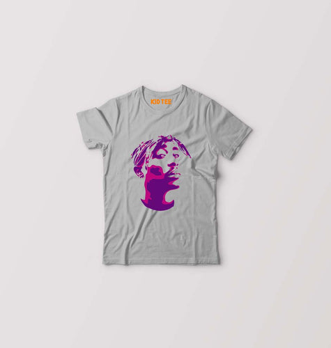 Tupac 2Pac Kids T-Shirt for Boy/Girl-Grey-Ektarfa.online