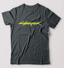 Load image into Gallery viewer, Cyberpunk T-Shirt for Men-S(38 Inches)-Steel grey-Ektarfa.online
