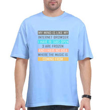 Load image into Gallery viewer, Internet Oversized T-Shirt for Men-Baby Blue-Ektarfa.online
