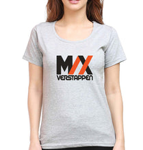 Load image into Gallery viewer, Max Verstappen T-Shirt for Women-XS(32 Inches)-Grey Melange-Ektarfa.online
