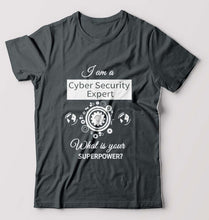Load image into Gallery viewer, Cyber Security T-Shirt for Men-Steel grey-Ektarfa.online
