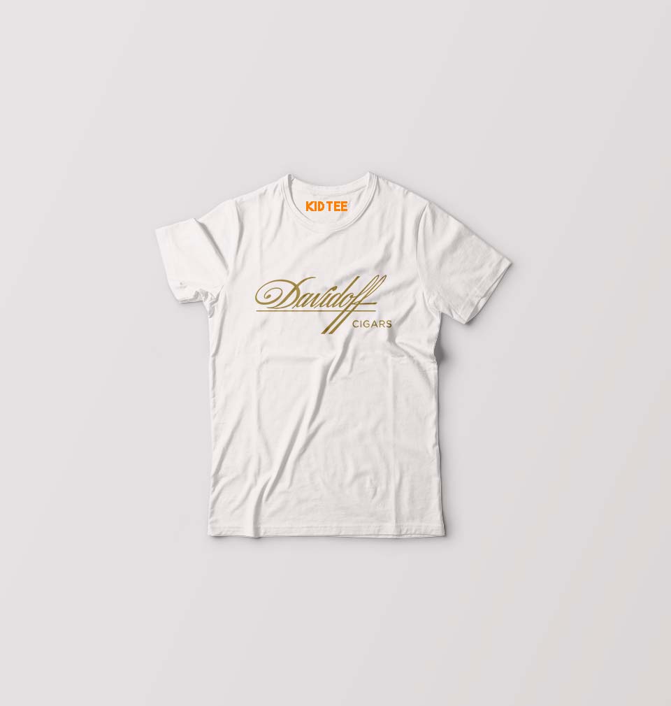 Davidoff Cigars Kids T-Shirt for Boy/Girl-White-Ektarfa.online