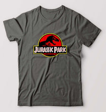 Load image into Gallery viewer, Jurassic Park T-Shirt for Men-S(38 Inches)-Charcoal Melange-Ektarfa.online
