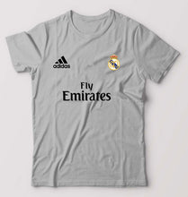 Load image into Gallery viewer, Real Madrid T-Shirt for Men-S(38 Inches)-Grey-Ektarfa.online
