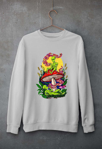 Trippy Psychedelic Weed Stoned Unisex Sweatshirt for Men/Women-Grey Melange-Ektarfa.online