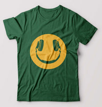 Load image into Gallery viewer, Emoji Headphone Music T-Shirt for Men-Bottle Green-Ektarfa.online
