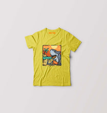 Load image into Gallery viewer, Shark Kids T-Shirt for Boy/Girl-Mustard Yellow-Ektarfa.online
