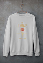 Load image into Gallery viewer, Be Unique Unisex Sweatshirt for Men/Women-S(40 Inches)-Grey Melange-Ektarfa.online
