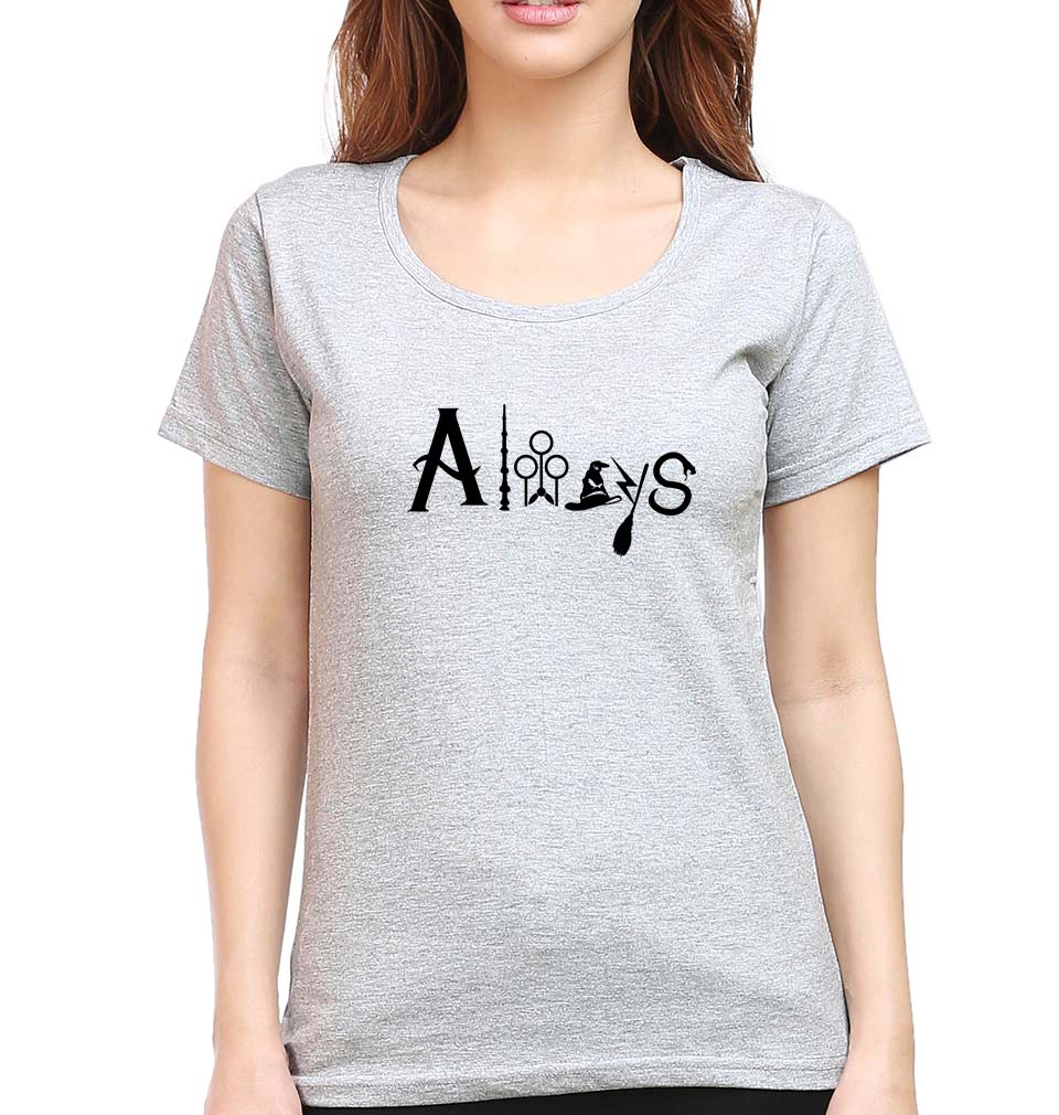 Harry Potter T-Shirt for Women-XS(32 Inches)-Grey Melange-Ektarfa.online