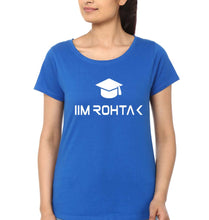 Load image into Gallery viewer, IIM Rohtak T-Shirt for Women-XS(32 Inches)-Royal Blue-Ektarfa.online
