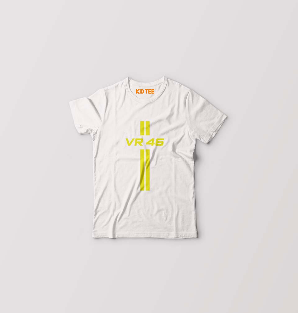 Valentino Rossi(VR 46) Kids T-Shirt for Boy/Girl-White-Ektarfa.online