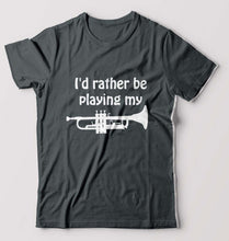 Load image into Gallery viewer, Trumpet Love T-Shirt for Men-Steel grey-Ektarfa.online
