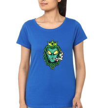 Load image into Gallery viewer, Weed Monster T-Shirt for Women-XS(32 Inches)-Royal Blue-Ektarfa.online
