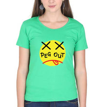 Load image into Gallery viewer, Peg Out T-Shirt for Women-flag green-Ektarfa.online
