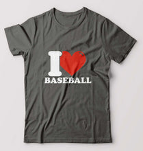 Load image into Gallery viewer, I Love Baseball T-Shirt for Men-Charcoal-Ektarfa.online
