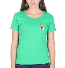 Load image into Gallery viewer, Germany Football T-Shirt for Women-XS(32 Inches)-Flag Green-Ektarfa.online
