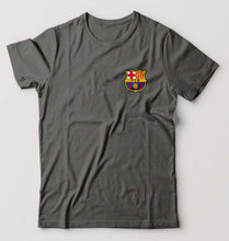 Load image into Gallery viewer, Barcelona Logo T-Shirt for Men-S(38 Inches)-Charcoal-Ektarfa.online
