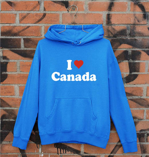 I Love Canada Unisex Hoodie for Men/Women-Royal Blue-Ektarfa.online