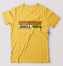 Load image into Gallery viewer, Battlegrounds Mobile India (BGMI) T-Shirt for Men-Golden Yellow-Ektarfa.online
