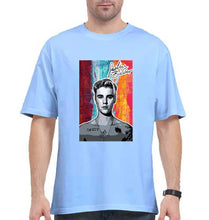 Load image into Gallery viewer, Justin Bieber Oversized T-Shirt for Men-Baby Blue-Ektarfa.online
