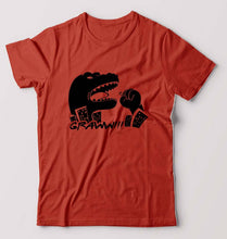 Load image into Gallery viewer, Godzilla T-Shirt for Men-S(38 Inches)-Brick Red-Ektarfa.online
