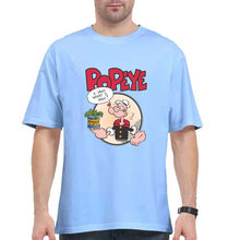 Load image into Gallery viewer, Popeye Oversized T-Shirt for Men-Baby Blue-Ektarfa.online
