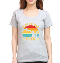 Load image into Gallery viewer, Cat Dad T-Shirt for Women-Grey Melange-Ektarfa.online
