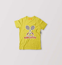 Load image into Gallery viewer, Badminton Kids T-Shirt for Boy/Girl-0-1 Year(20 Inches)-Mustard Yellow-Ektarfa.online
