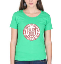 Load image into Gallery viewer, Cornell University T-Shirt for Women-Flag Green-Ektarfa.online

