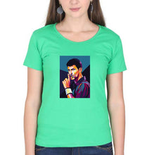 Load image into Gallery viewer, Novak Djokovic Tennis T-Shirt for Women-flag green-Ektarfa.online
