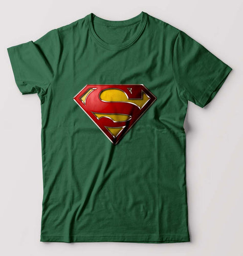 Superman Superhero T-Shirt for Men-Bottle Green-Ektarfa.online