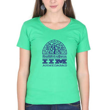 Load image into Gallery viewer, IIM Ahmedabad T-Shirt for Women-XS(32 Inches)-flag green-Ektarfa.online
