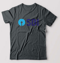 Load image into Gallery viewer, State Bank of India(SBI) T-Shirt for Men-S(38 Inches)-Steel grey-Ektarfa.online
