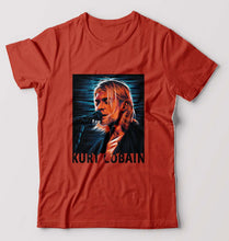 Load image into Gallery viewer, Kurt Cobain T-Shirt for Men-S(38 Inches)-Brick Red-Ektarfa.online
