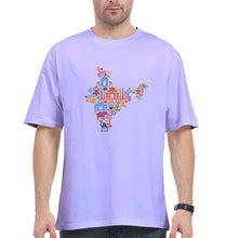 Load image into Gallery viewer, India Oversized T-Shirt for Men-Lavender-Ektarfa.online
