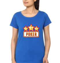 Load image into Gallery viewer, Poker T-Shirt for Women-XS(32 Inches)-Royal Blue-Ektarfa.online
