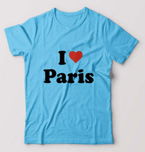 Load image into Gallery viewer, I Love Paris T-Shirt for Men-Light Blue-Ektarfa.online
