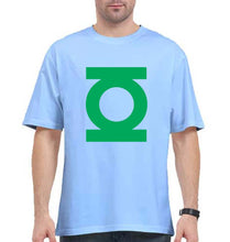 Load image into Gallery viewer, Green Lantern Superhero Oversized T-Shirt for Men-Baby Blue-Ektarfa.online
